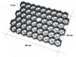 Kratka trawnikowa czarna 60 x 40 x 3 cm