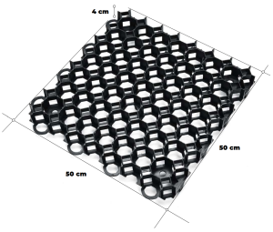 Kratka trawnikowa czarna 50 x 50 x 4 cm
